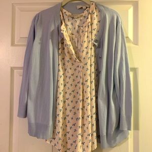 EUC LOFT Tank & Cardigan